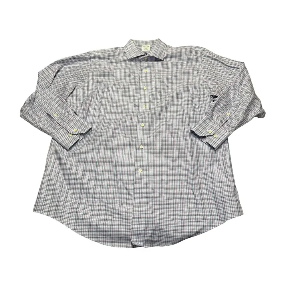 Brooks Brothers 1818 Regent Non-Iron Plaid Dress Shirt 17-2/3 - Picture 8 of 14